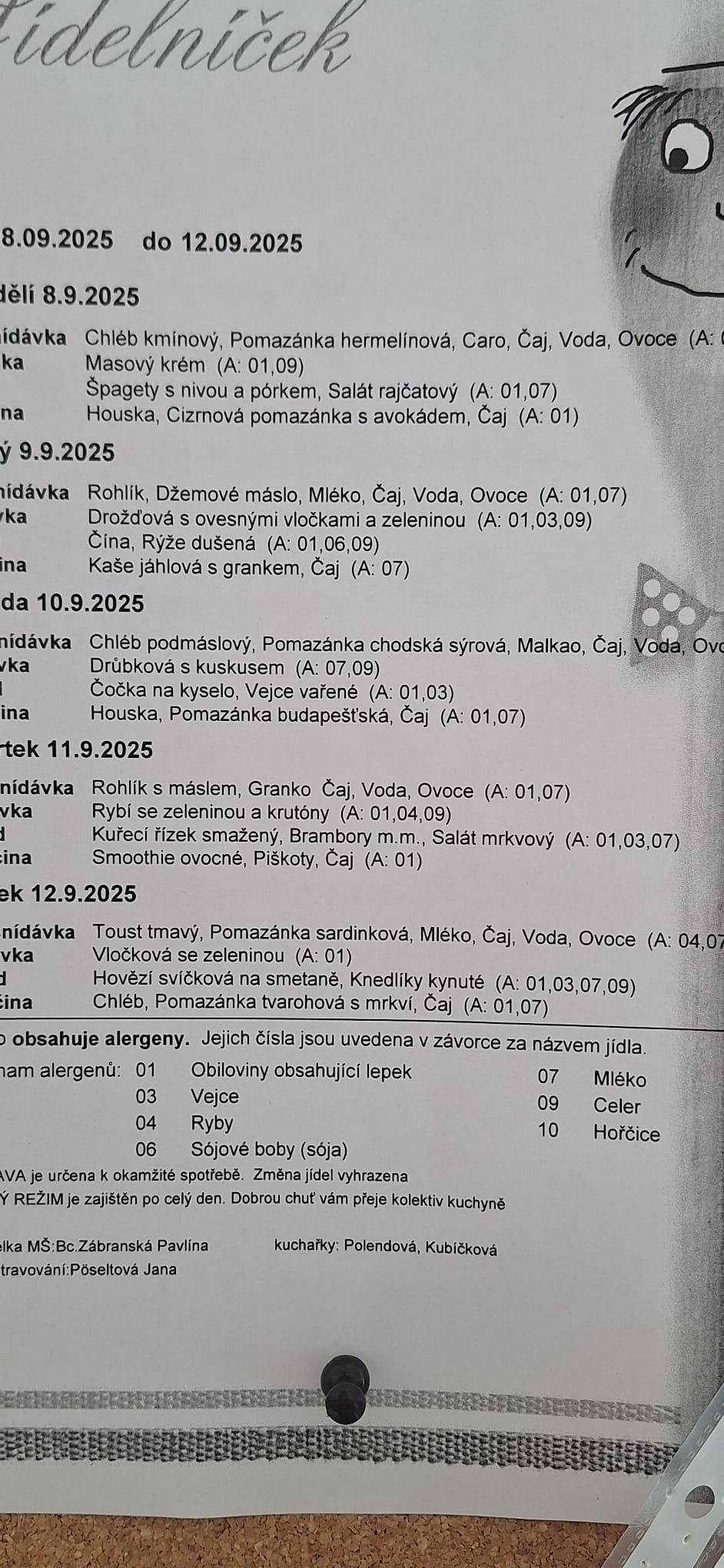 jídelníček září 08.09-12.09.